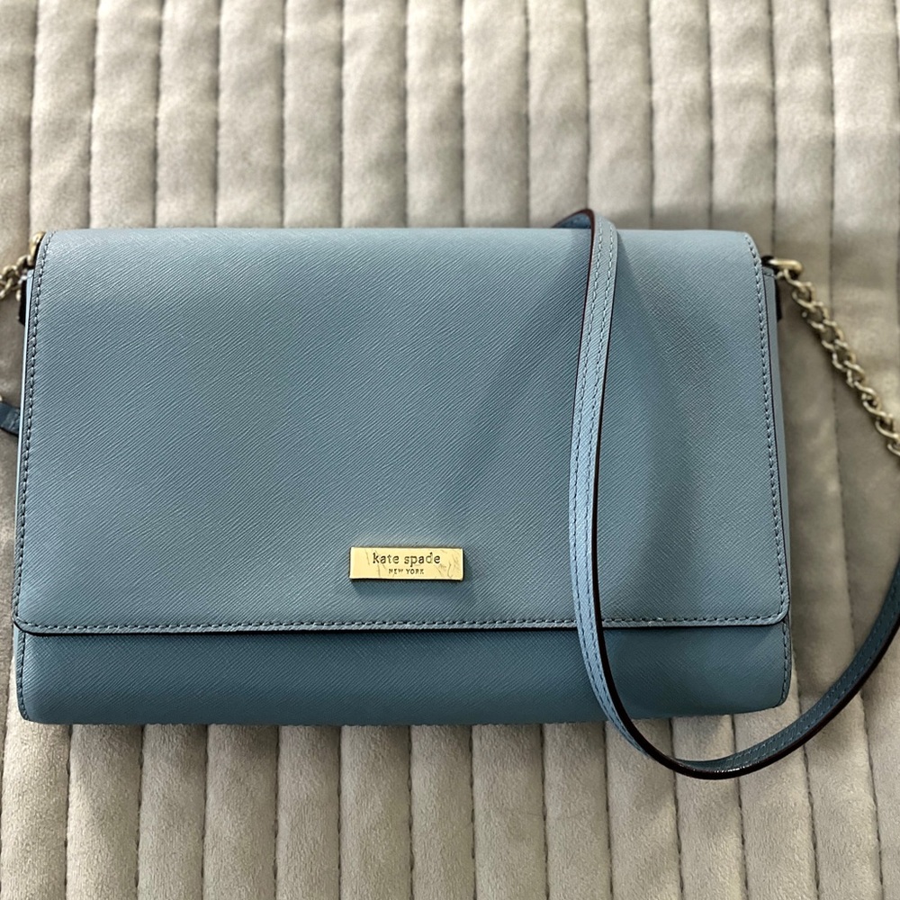 Kate Spade New York Blue Calf Leather Crossbody Bag 💙